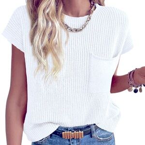 Kirundo White Relaxed Sleeveless Muscle Tee